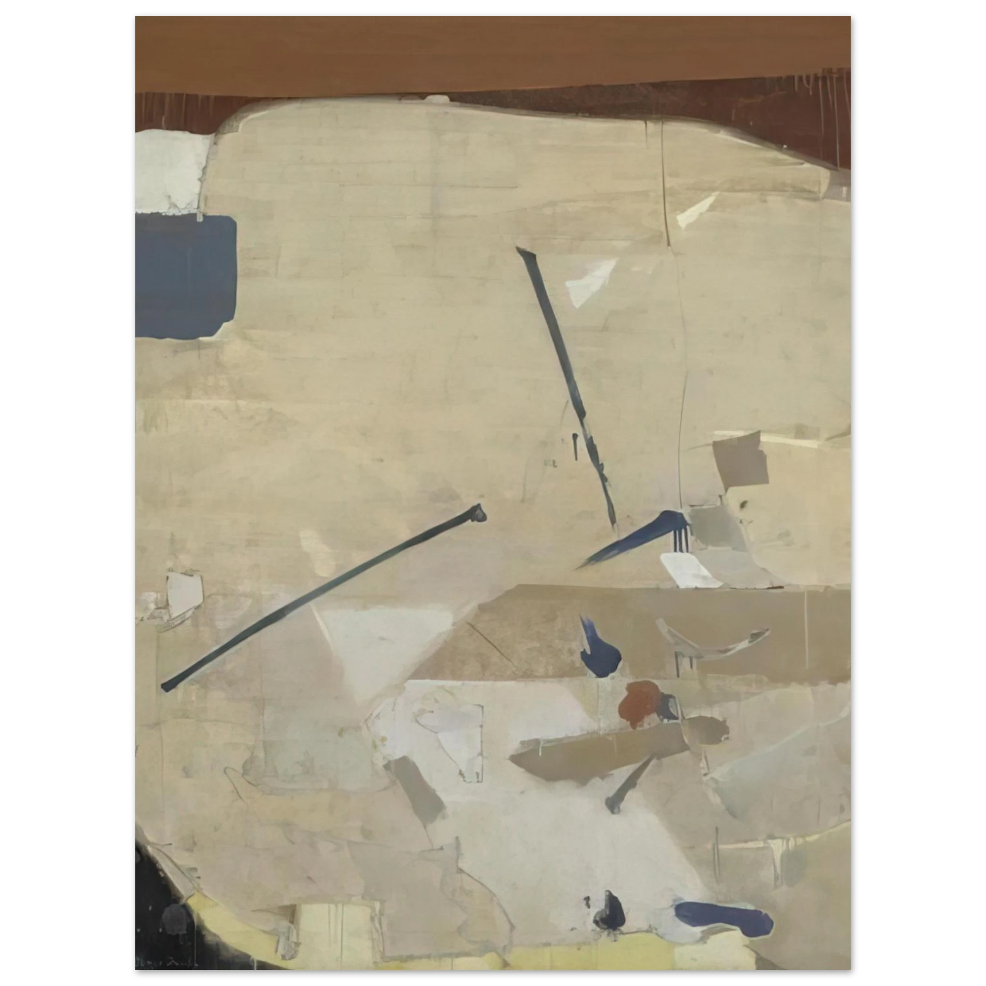 Kenzo Okada - The Cliff - Abstract Expressionism Fine Art Poster - Default Title