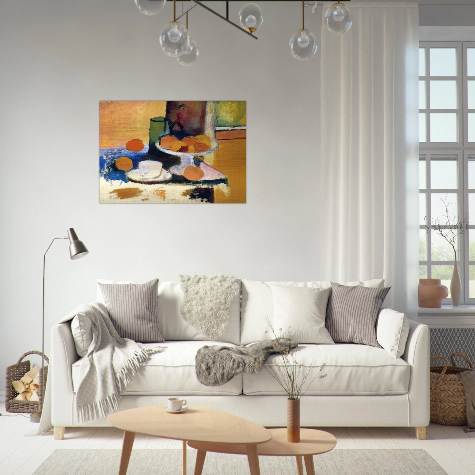 STILL LIFE WITH ORANGES II 1899 - Henri Matisse Brushed Aluminum Print - 70x100 cm / 28x40 inches | Henri Matisse Aluminum Print | Henri Matisse Prints