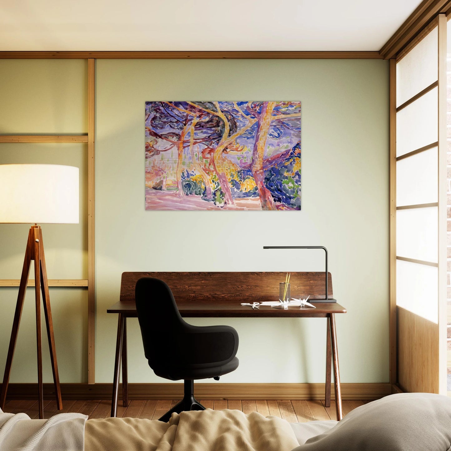 Under the Pines - Henri-Edmond Cross Brushed Aluminum Print - 70x100 cm / 28x40 inches | Henri-Edmond Cross Aluminum Print | Henri-Edmond Cross Prints