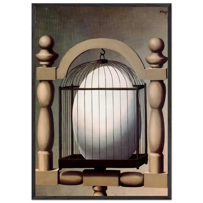 ELECTIVE AFFINITIES 1933 - Rene Magritte 70x100 cm / 28x40 inches Framed Art Print – Black Wooden Frame