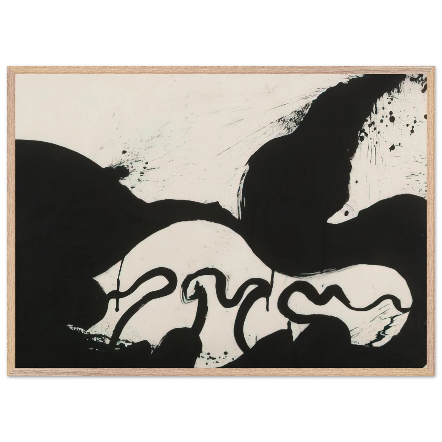 Helen Frankenthaler - Untitled - 1973 Wall art - 30x45 cm / 12x18 inches - Premium Wooden Framed Poster With Fine Art Paper - Wood frame