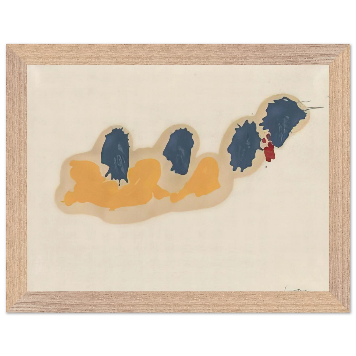 Helen Frankenthaler - April IV - 1960 Wall art - A2 (42 x 59.4  cm) - Premium Wooden Framed Poster With Fine Art Paper - Wood frame