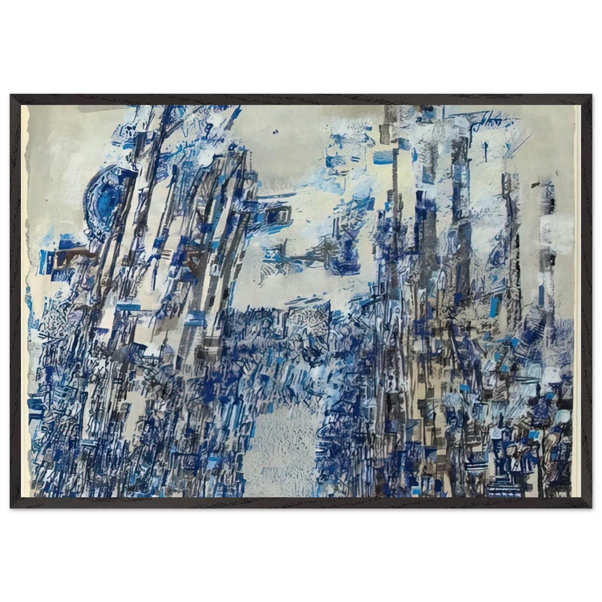 Linvasion - Tachisme - Maria Helena Vieira da Silva Framed Art Print – Black Wooden Frame - Default Title - -Framed Art Print