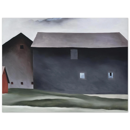 Georgia O'Keeffe - Lake George Barns Fine Art Poster - 13x18 cm / 5x7 inches