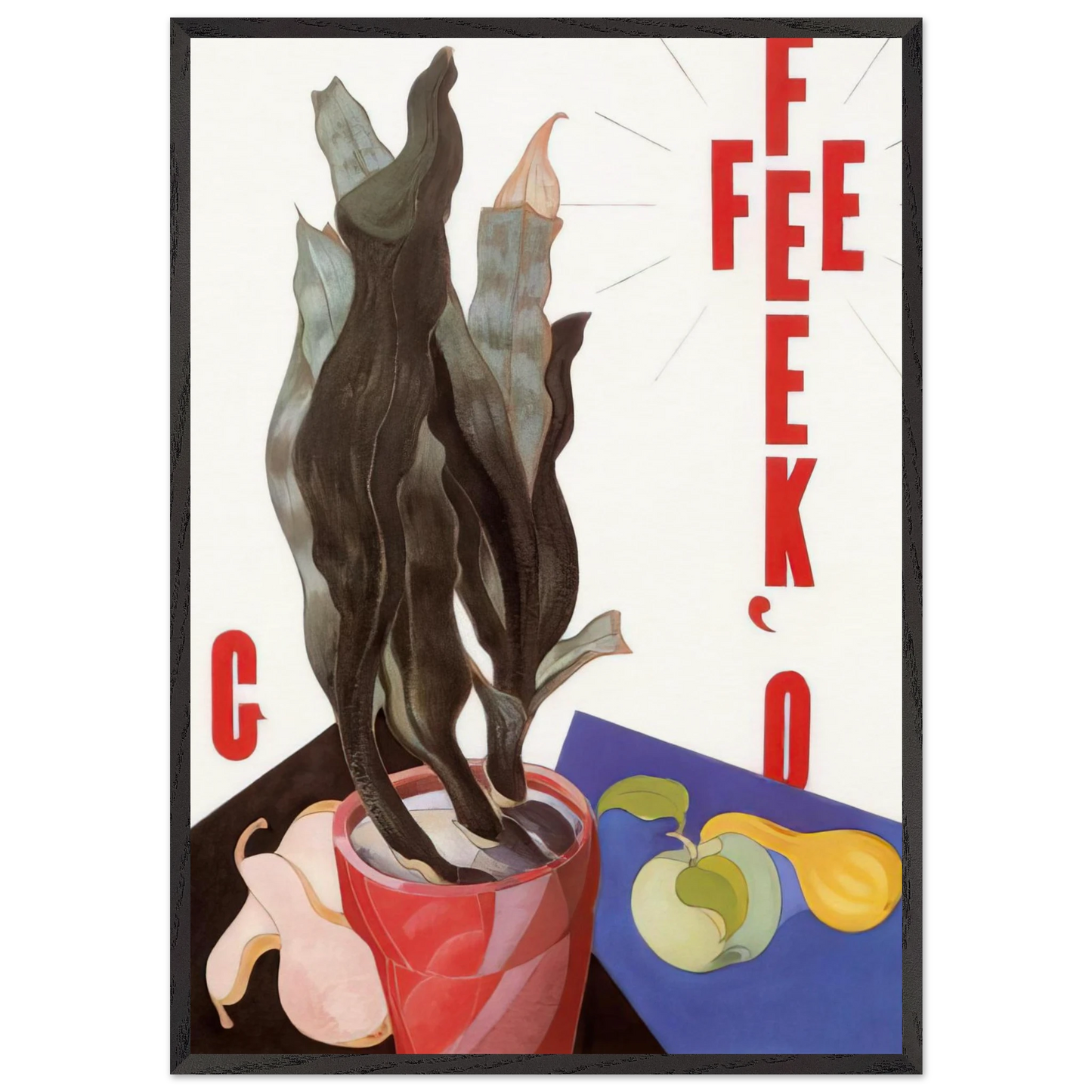 OKeefe Georgia OKeeffe - 1924 - Charles Demuth Framed Art Print – Black Wooden Frame - Default Title - -Framed Art Print