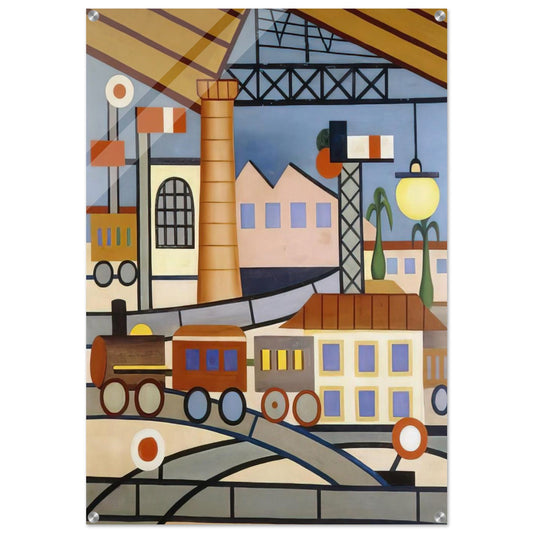 A Gare - Tarsila do Amaral Acrylic Print - 70x100 cm / 28x40″ inches