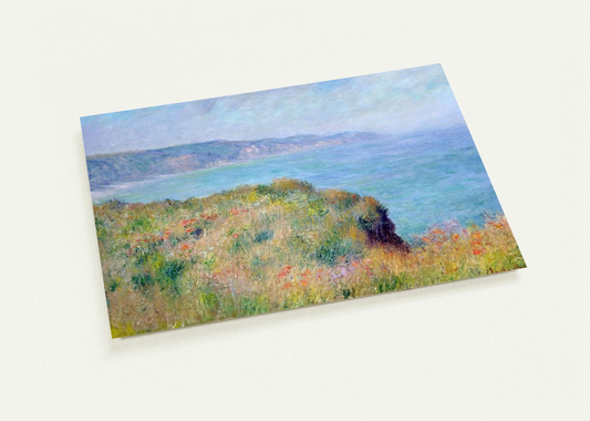 Cliff near Pourville By claude monet Pack of 10 Post Cards | claude monet Post Cards | A6 (10.5 x 14.8 cm) - 4.1 x 5.8 inches