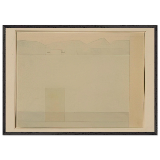 Lago dOrta - 1956 - Antonio Calderara Framed Art Print – Black Wooden Frame - Default Title - -Framed Art Print