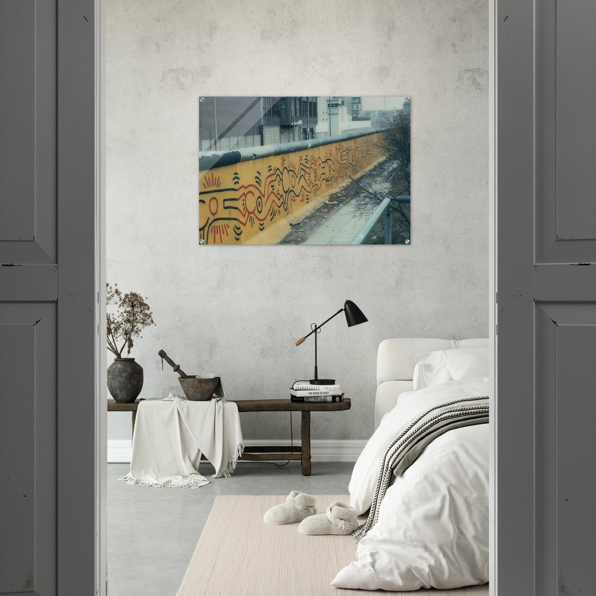 BERLIN MURAL 1986 - Keith Haring Acrylic Print - 70x100 cm / 28x40″ inches | Keith Haring Wall Art | Keith Haring Prints