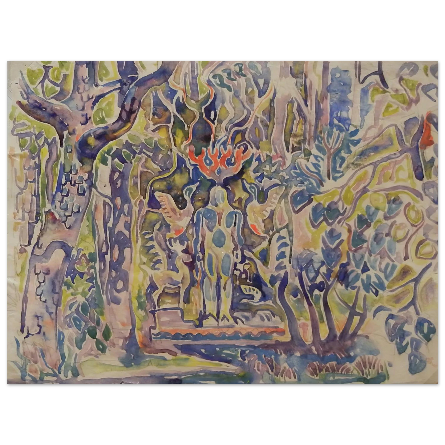 Walter Inglis Anderson - Walter Anderson Wall art - 13x18 cm / 5x7 Inches - Premium Wooden Framed Poster With Fine Art Paper - White frame