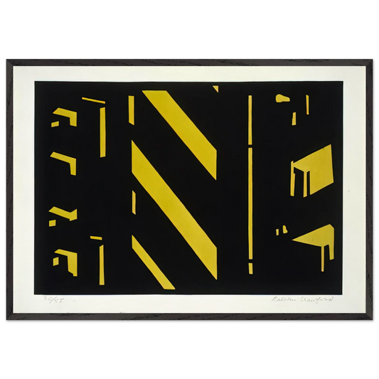 Third Avenue Elevated 1 1951 - Purism - Ralston Crawford Framed Art Print – Black Wooden Frame - Default Title - -Framed Art Print