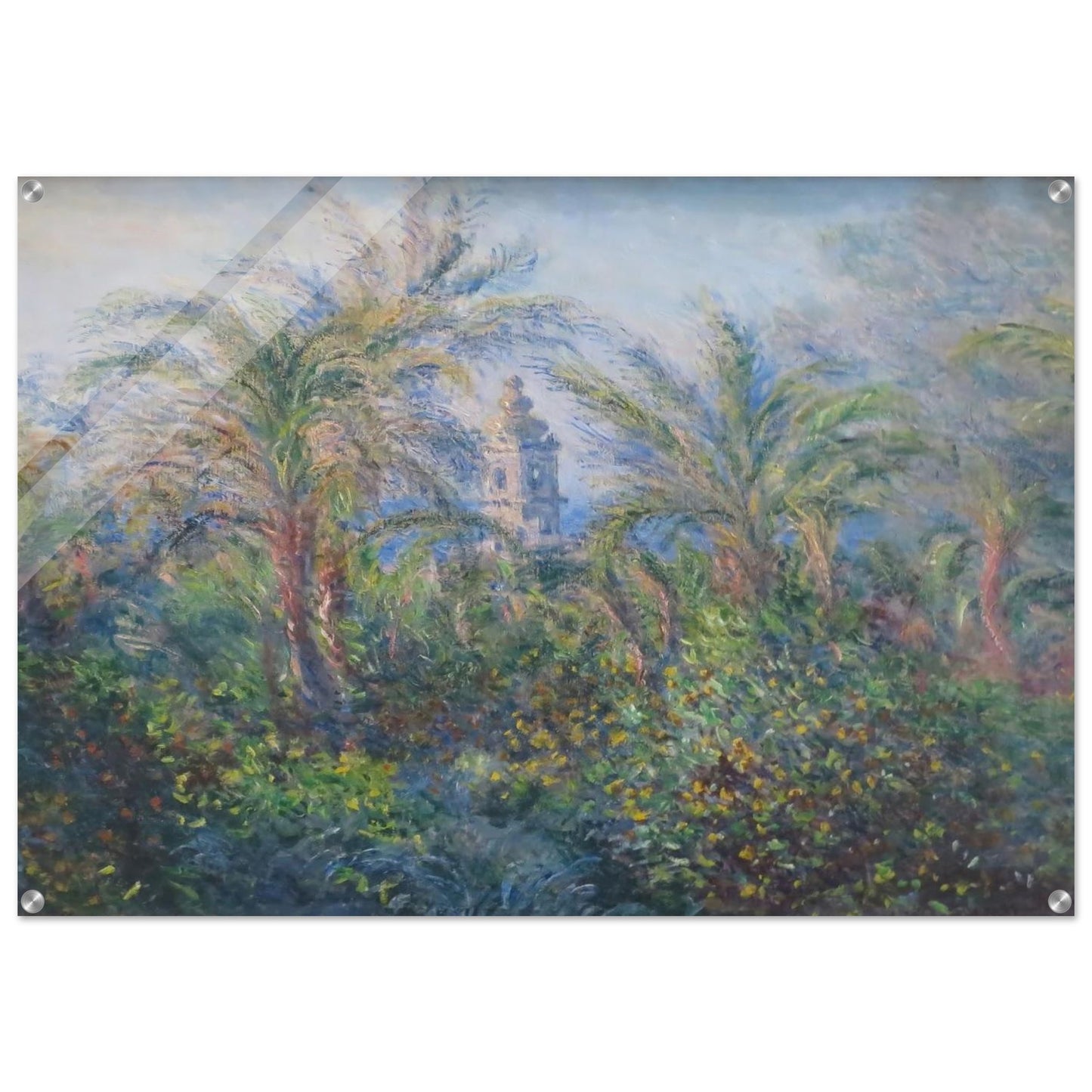 Garden in Bordighera, Impression of Morning - claude monet Acrylic Print - 70x100 cm / 28x40″ inches