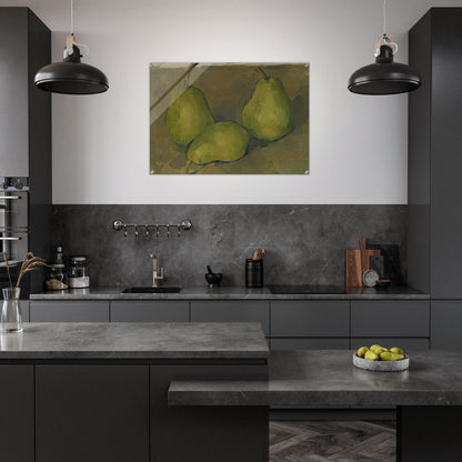 Three Pears - Paul Cézanne Acrylic Print - 70x100 cm / 28x40″ inches | Paul Cézanne Wall Art | Paul Cézanne Prints