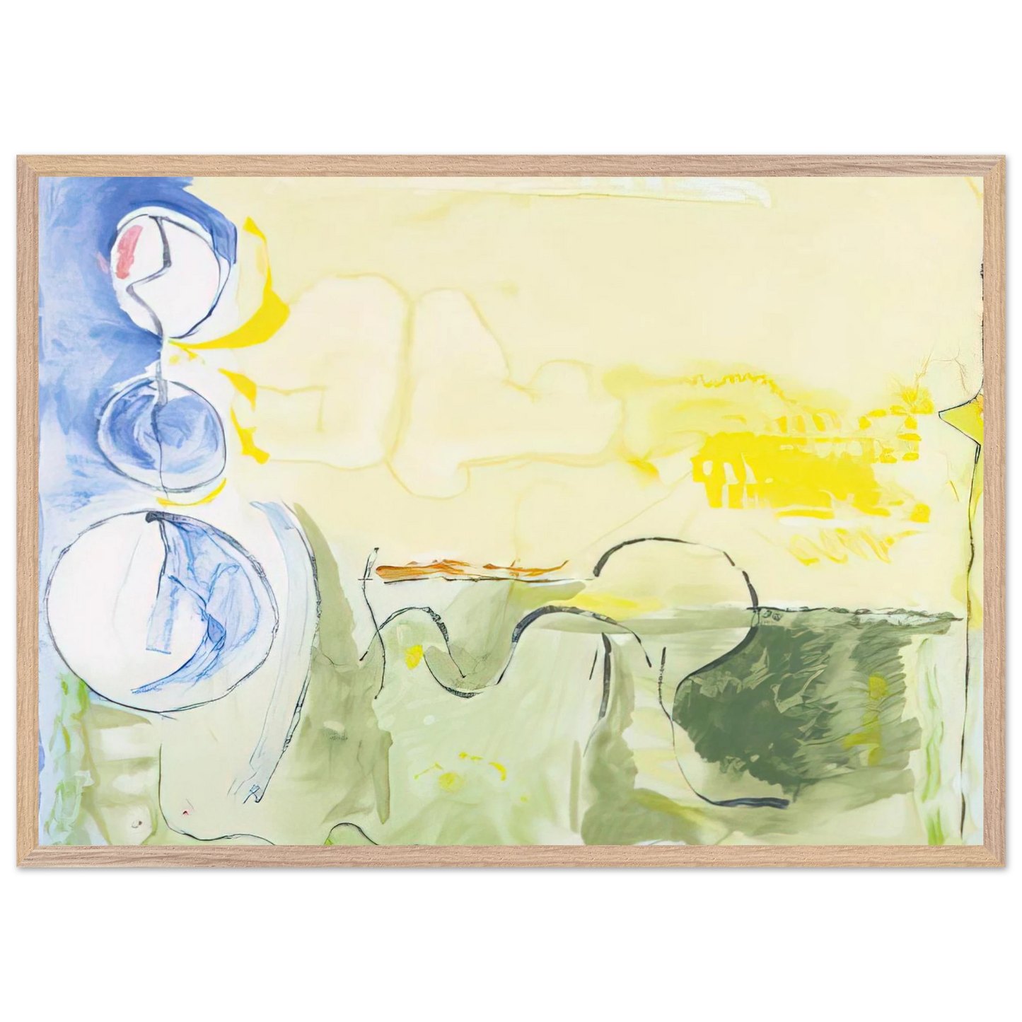 Helen Frankenthaler - Flotilla - 2006 Wall art - 13x18 cm / 5x7 inches - Premium Wooden Framed Poster With Fine Art Paper - Black frame
