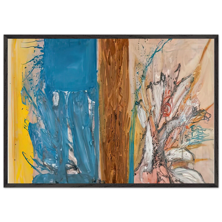 The Facade 1954- - Helen Frankenthaler 70x100 cm / 28x40 inches Framed Art Print – Black Wooden Frame