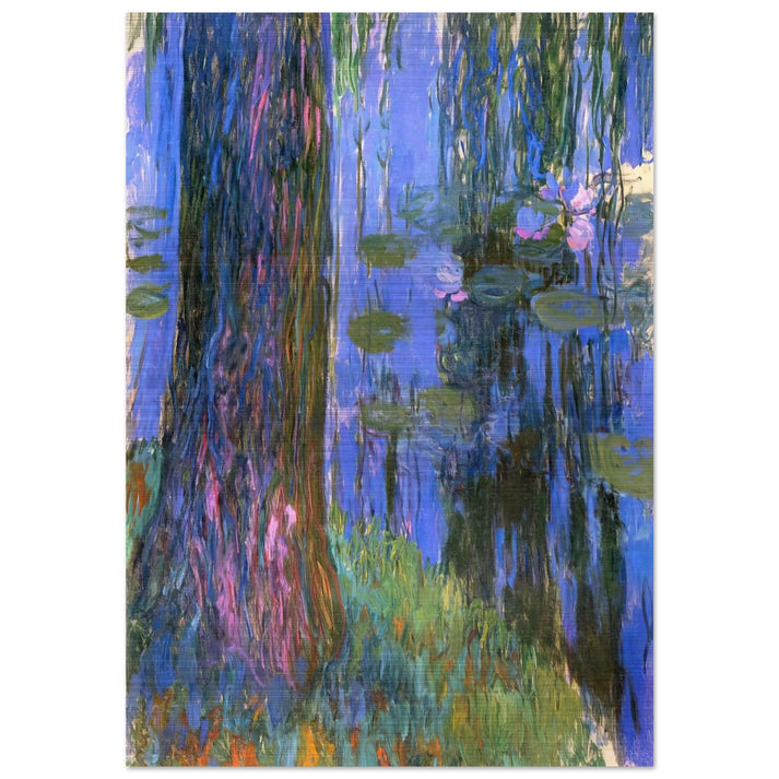 Weeping Willow and Water-Lily Pond - claude monet Brushed Aluminum Print - 70x100 cm / 28x40 inches | claude monet Aluminum Print | claude monet Prints