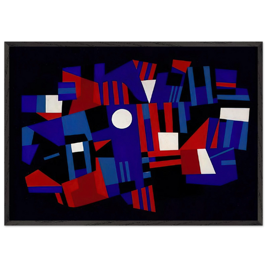 Red and Blue Composition - 1941 - Ad Reinhardt Framed Art Print – Black Wooden Frame - Default Title - -Framed Art Print