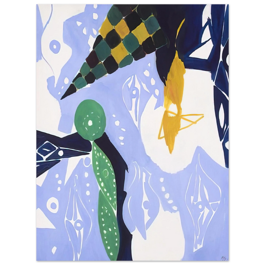 Ernst Wilhelm Nay - Blue Diaphan - 1965 Fine Art Poster - Default Title