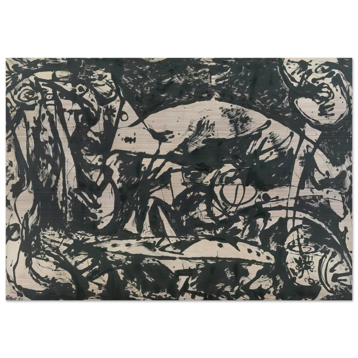 NUMBER 14 - Jackson Pollock Brushed Aluminum Print - 70x100 cm / 28x40 inches | Jackson Pollock Aluminum Print | Jackson Pollock Prints