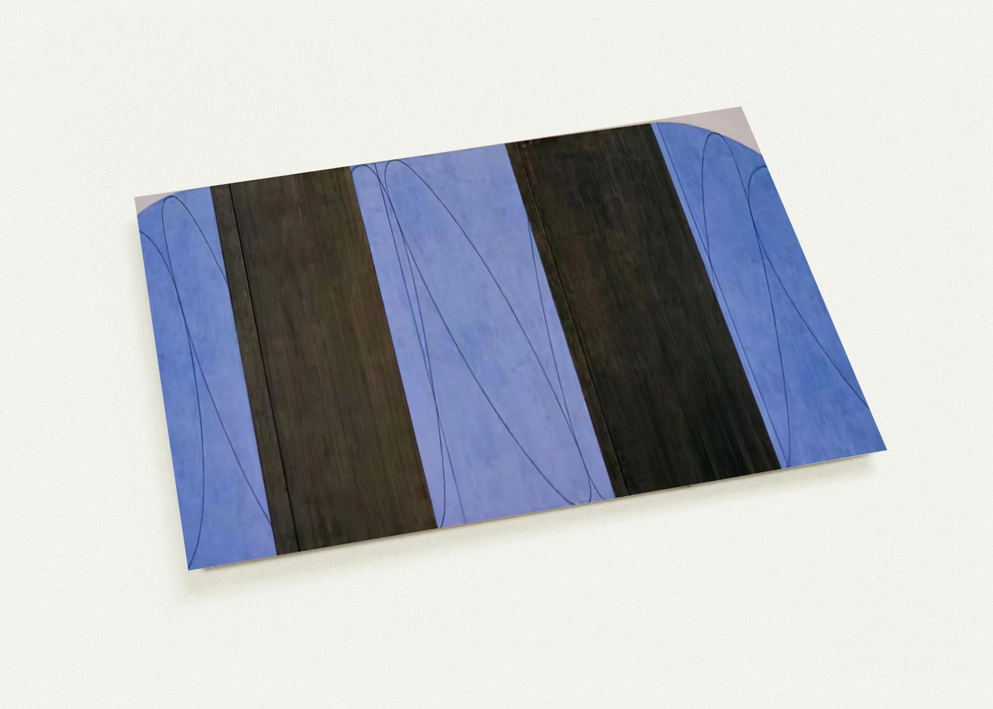 BLUE BLACK FIVE PANEL ZONE PAINTING 1998 By Robert Mangold Pack of 10 Post Cards | Robert Mangold Post Cards | A6 (10.5 x 14.8 cm) - 4.1 x 5.8 inches