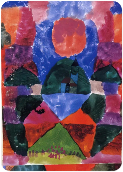 A PRESSURE OF TEGERNSEE 1919 By Paul Klee Pack of 10 Post Cards | Paul Klee Post Cards | A6 (10.5 x 14.8 cm) - 4.1 x 5.8 inches