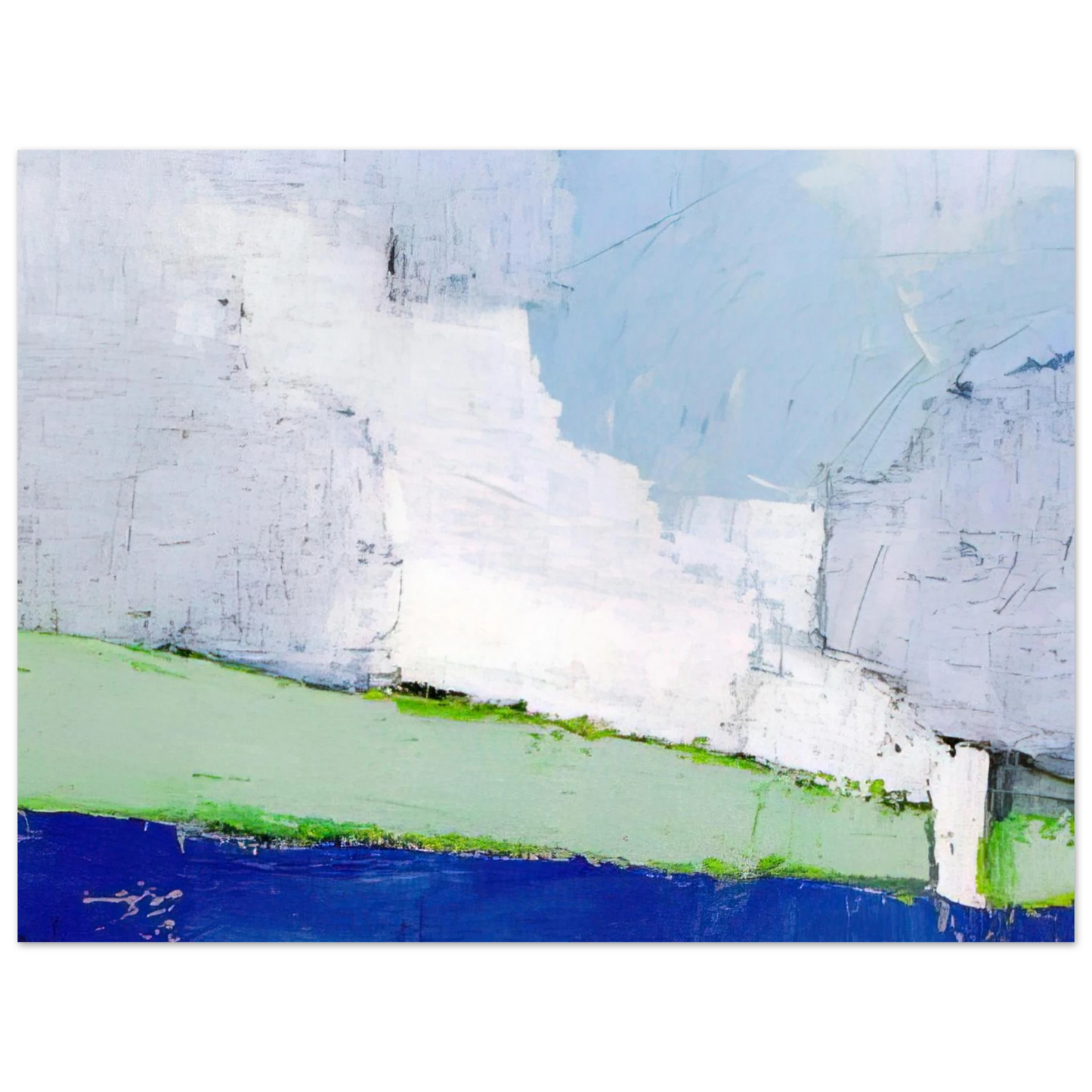 Nicolas de Stael - Paysage de Vaucluse No. 3 - 1953 Fine Art Poster - 13x18 cm / 5x7 inches