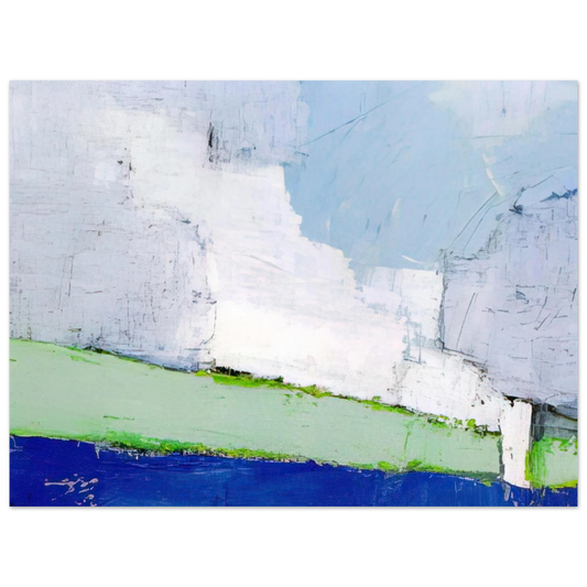Nicolas de Stael - Paysage de Vaucluse No. 3 - 1953 Fine Art Poster - 13x18 cm / 5x7 inches
