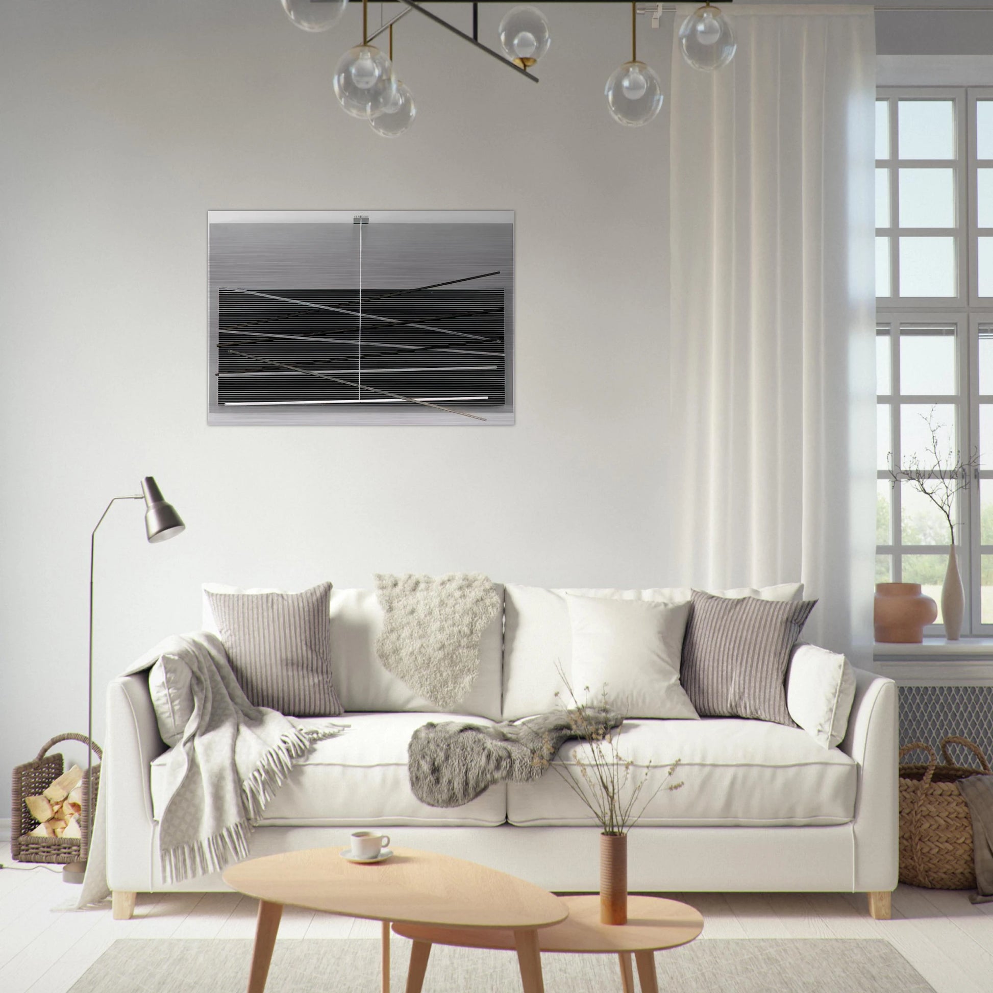 VIBRATIONS M TALLIQUES 1969 - Jesus Rafael Soto Brushed Aluminum Print - 70x100 cm / 28x40 inches | Jesus Rafael Soto Aluminum Print | Jesus Rafael Soto Prints