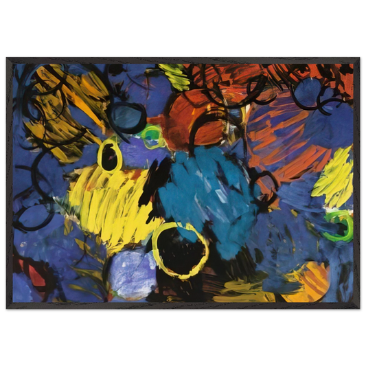 Motion - 1962 - Ernst Wilhelm Nay Framed Art Print – Black Wooden Frame - Default Title - -Framed Art Print