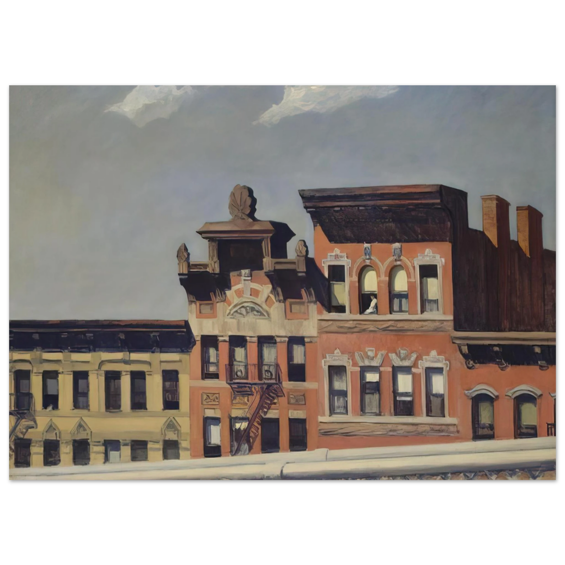Edward Hopper - From Williamsburg Bridge Fine Art Poster - 40x60 cm / 16x24 inches