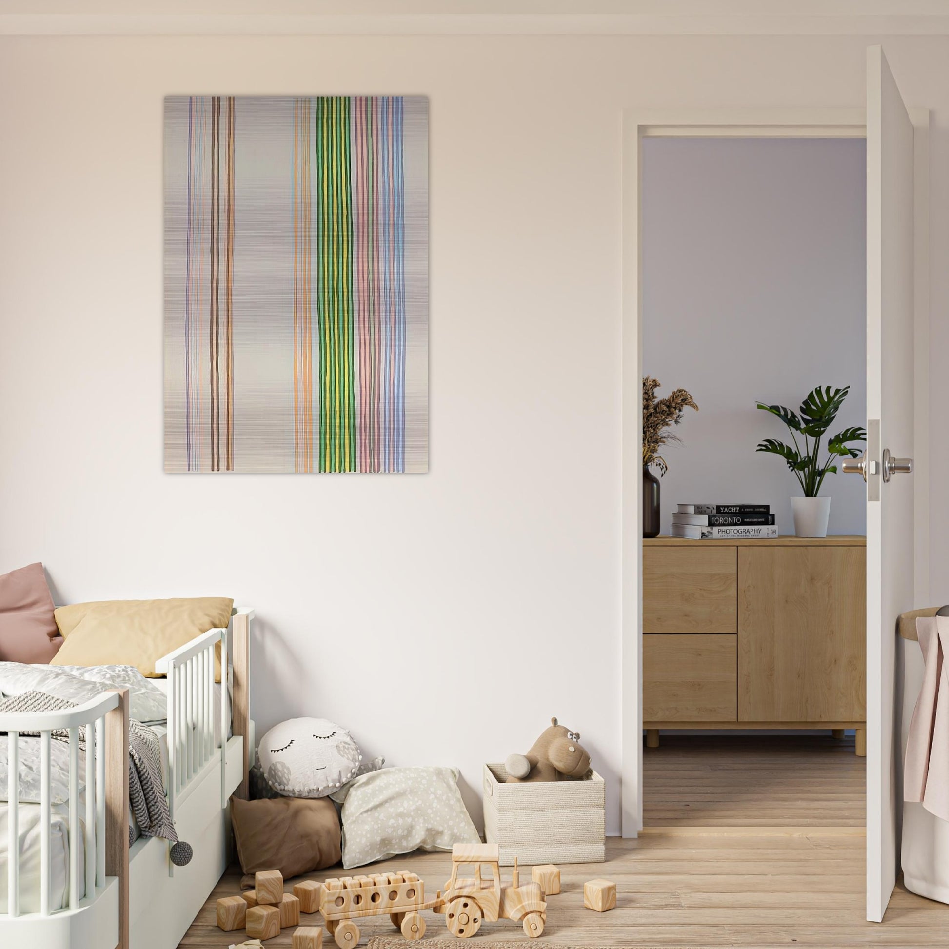 Royal Curtain - 1980 - Gene Davis Brushed Aluminum Print - 70x100 cm / 28x40 inches | Gene Davis Aluminum Print | Gene Davis Prints