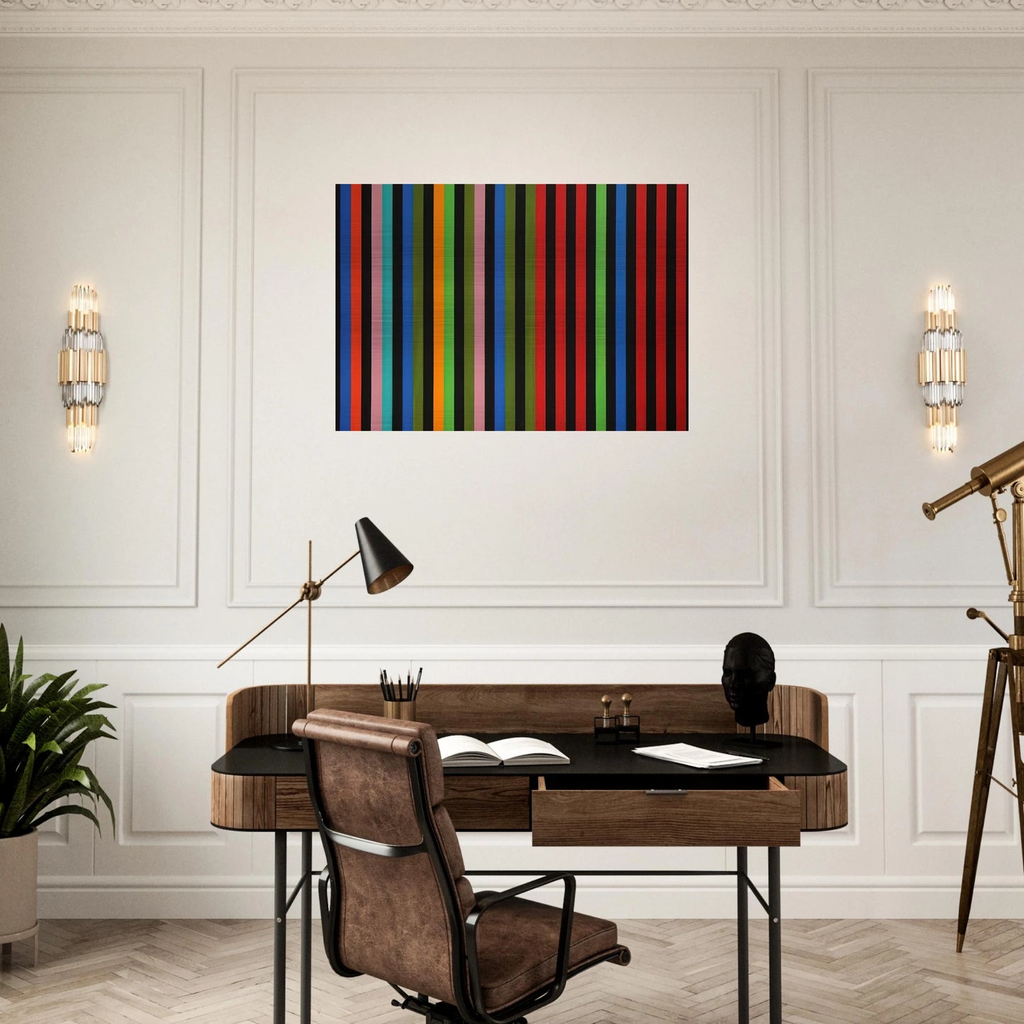 Firebox - 1964 - Gene Davis Brushed Aluminum Print - 70x100 cm / 28x40 inches | Gene Davis Aluminum Print | Gene Davis Prints