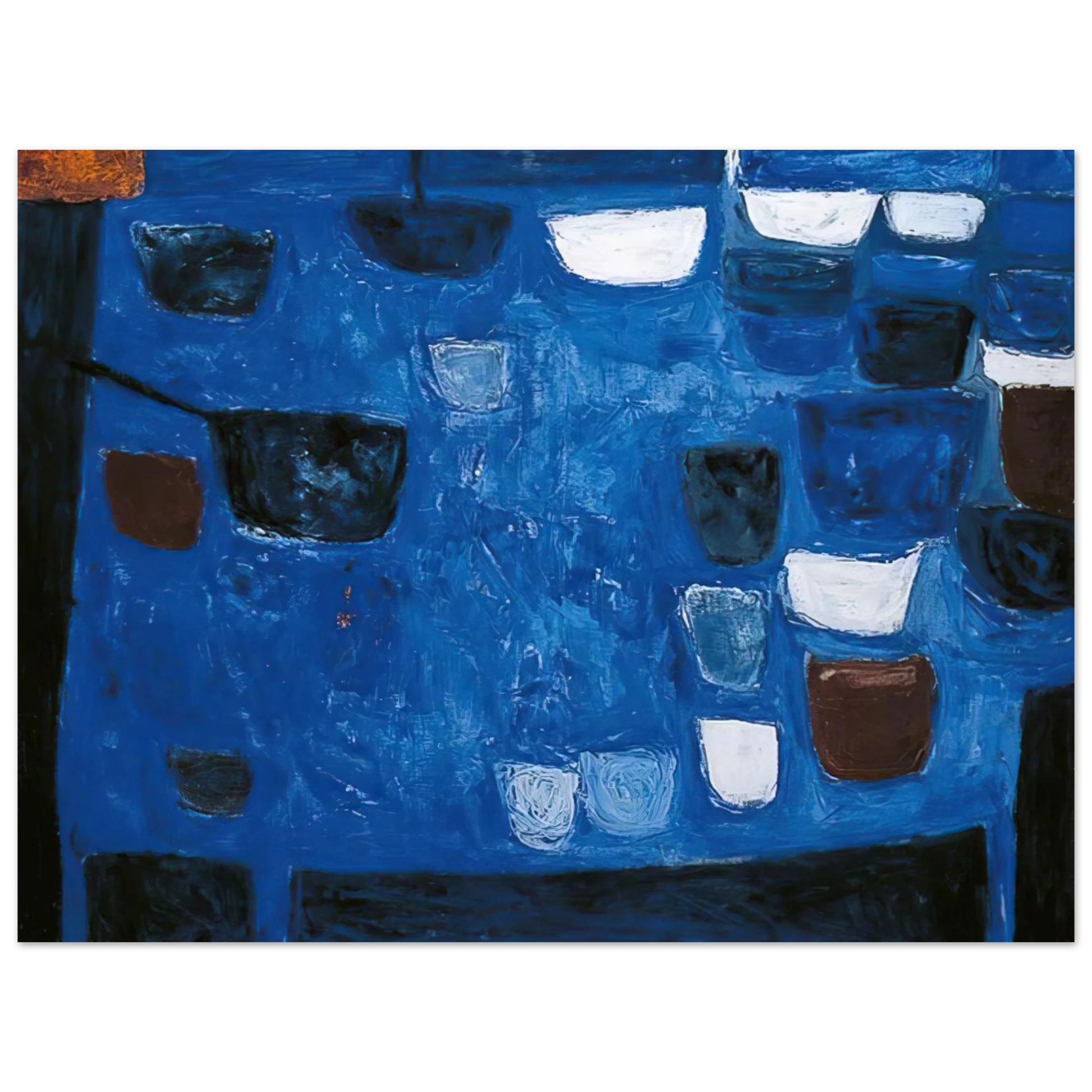 William Scott - Blue Still Life - 1957 Fine Art Poster - Default Title