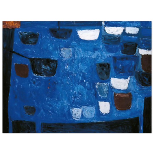 William Scott - Blue Still Life - 1957 Fine Art Poster - Default Title