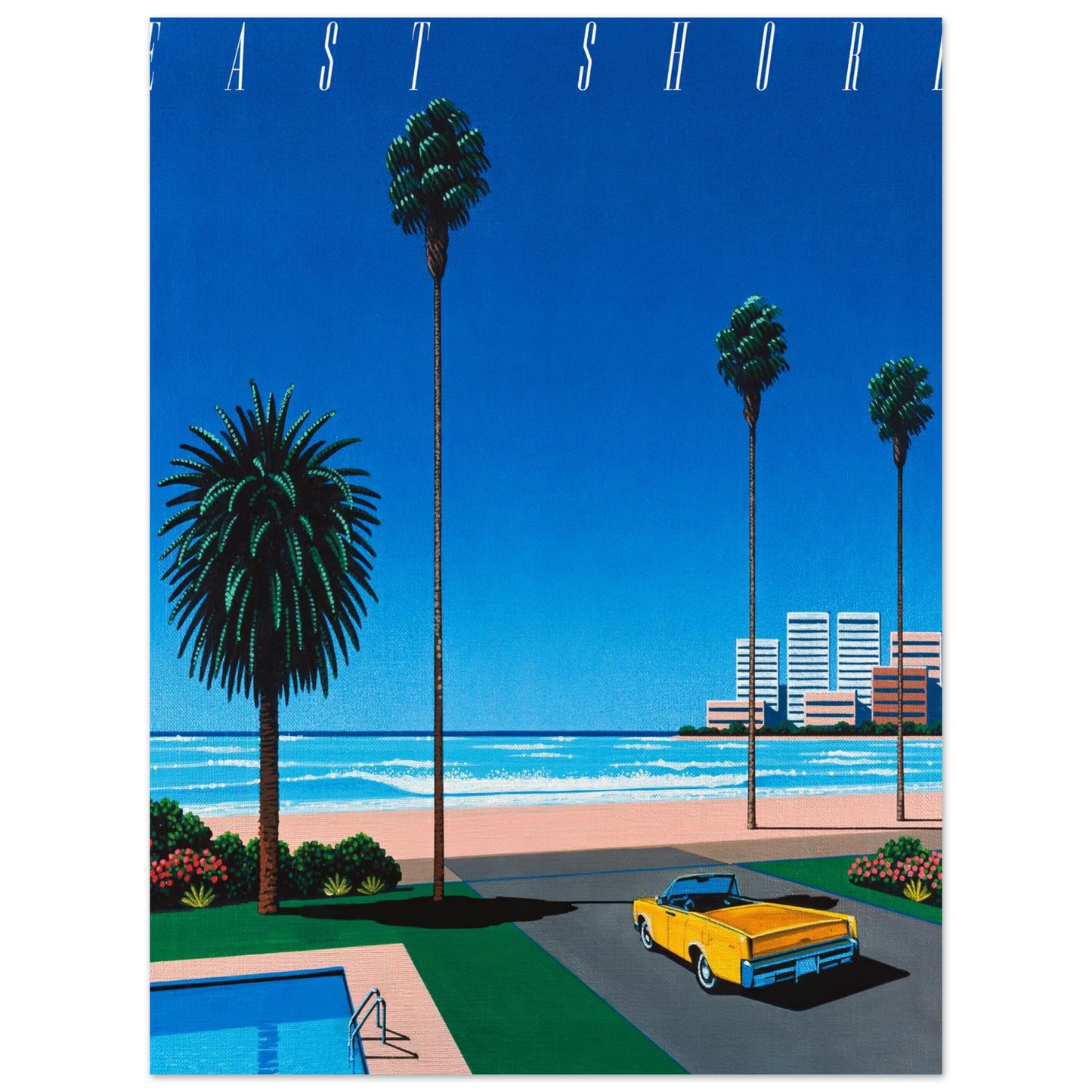 Hiroshi Nagai - Bronze - East Shore Wall Art - 21x29.7 cm / 8x12" - Premium Wooden Framed Poster With Fine Art Paper - Black frame