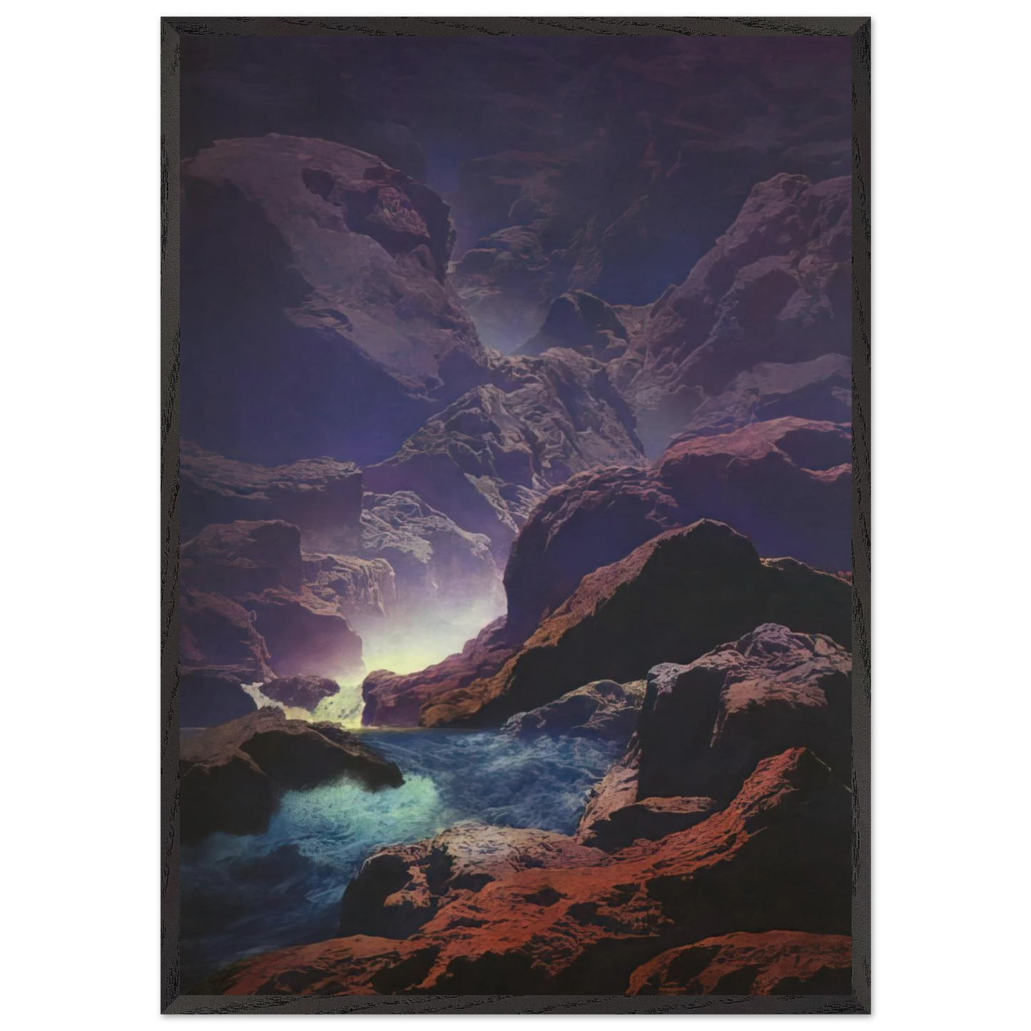 Moonlight N1 - Maxfield Parrish Framed Art Print – Black Wooden Frame - Default Title - -Framed Art Print