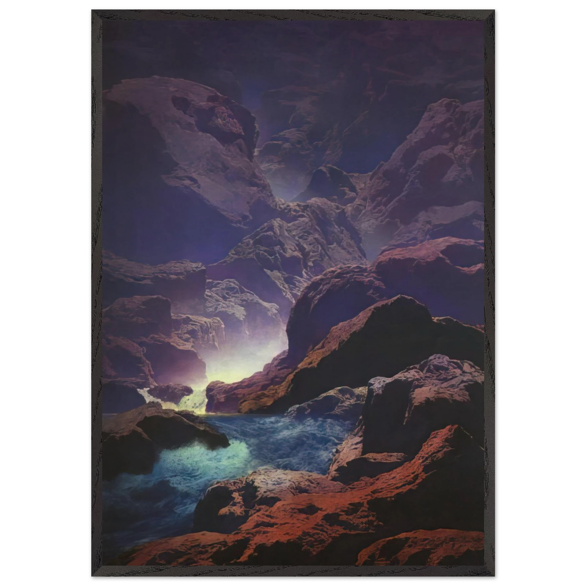 Moonlight N1 - Maxfield Parrish Framed Art Print – Black Wooden Frame - Default Title - -Framed Art Print