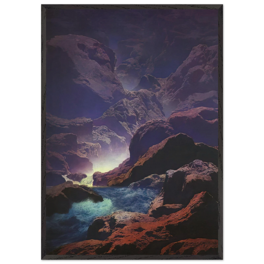 Moonlight N1 - Maxfield Parrish Framed Art Print – Black Wooden Frame - Default Title - -Framed Art Print