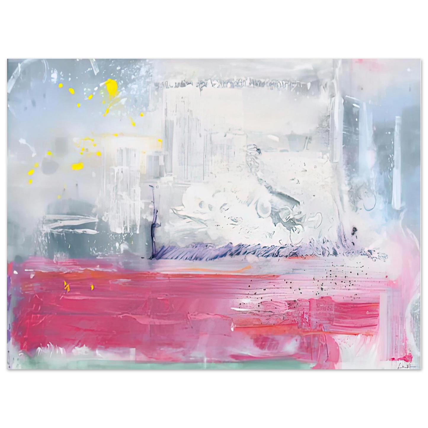 Helen Frankenthaler - Hot Ice, 1990- Wall Art - 21x29.7 cm / 8x12" - Fine Art Poster - -