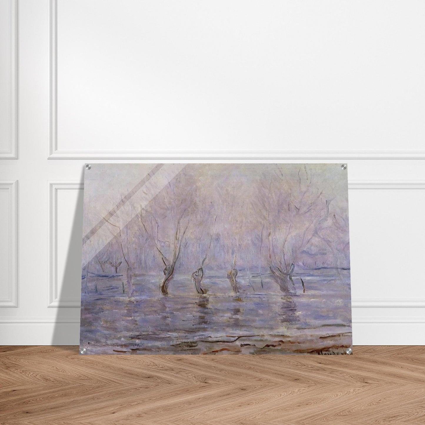 Flood at Giverny - claude monet Acrylic Print - 70x100 cm / 28x40″ inches