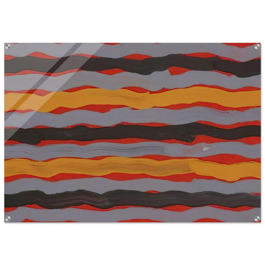 Spear Dreaming - 2001 - Clifford Possum Tjapaltjarri Acrylic Print - 70x100 cm / 28x40″ inches
