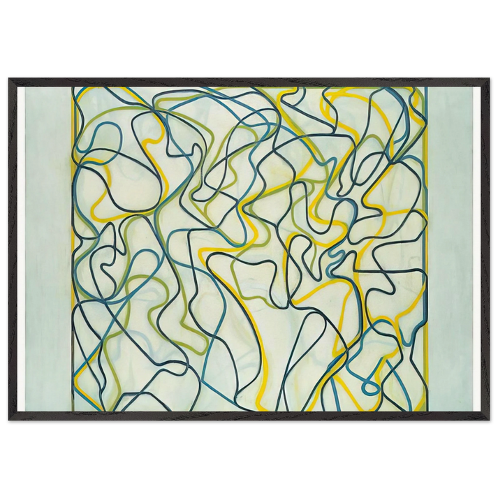 Third Letter - 2009 - Brice Marden 70x100 cm / 28x40 inches Framed Art Print – Black Wooden Frame