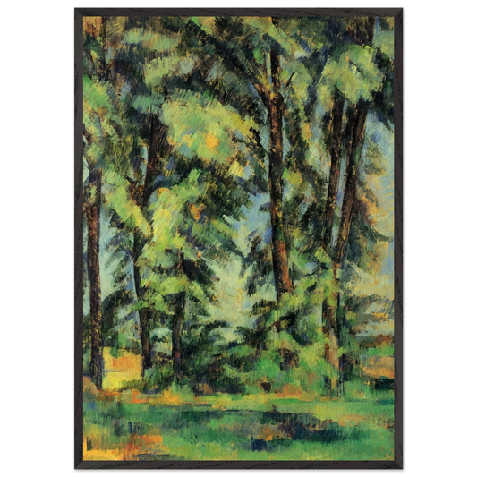 Large Trees at Jas de Bouffan - Paul Cezanne Framed Art Print – Black Wooden Frame - Default Title - -Framed Art Print