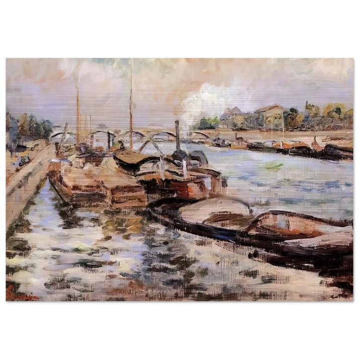 The Seine - 1867 - Armand Guillaumin Brushed Aluminum Print - 70x100 cm / 28x40 inches | Armand Guillaumin Aluminum Print | Armand Guillaumin Prints