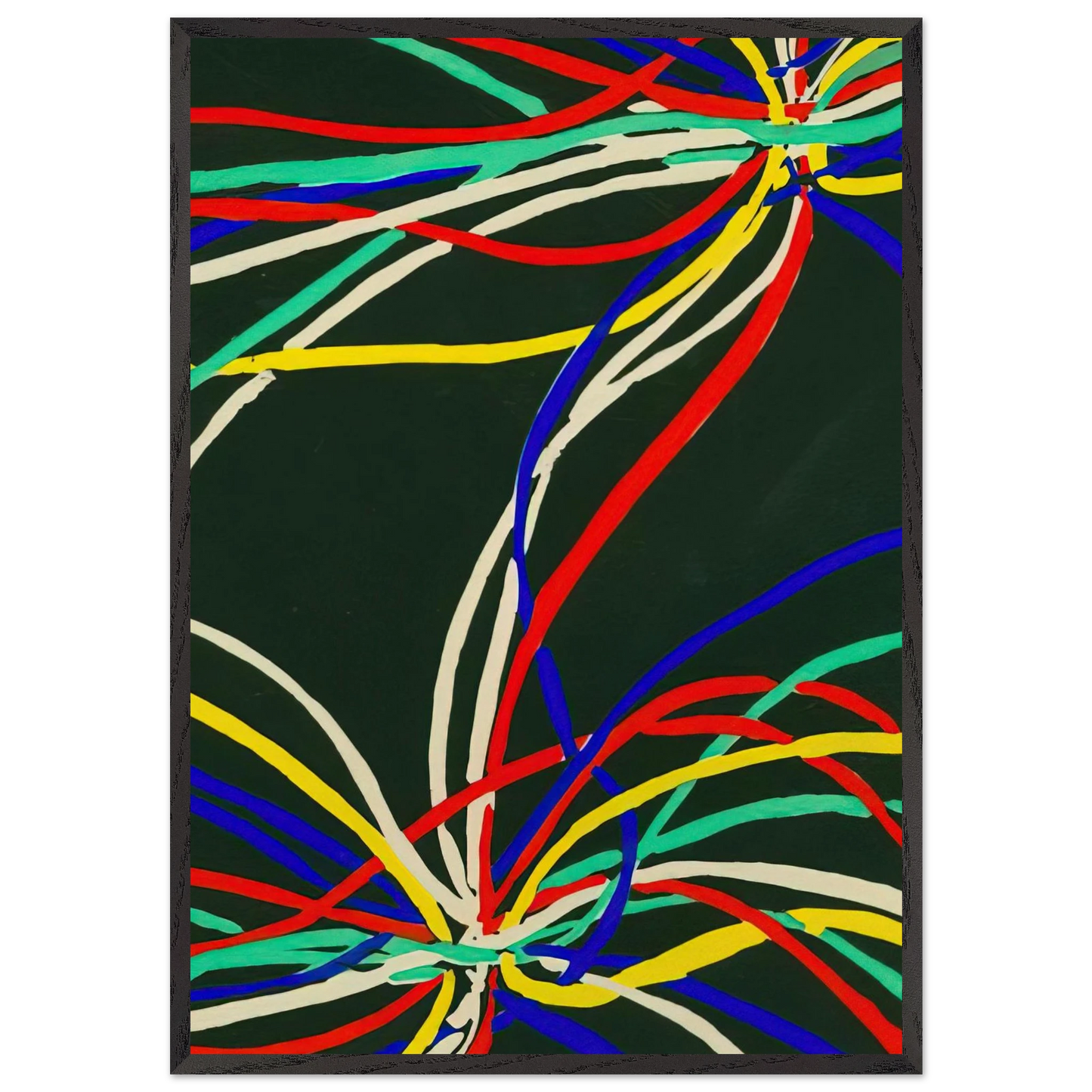 COMPOSITIONS COULEURS IDEES - Sonia Delaunay Framed Art Print – Black Wooden Frame - Default Title - -Framed Art Print