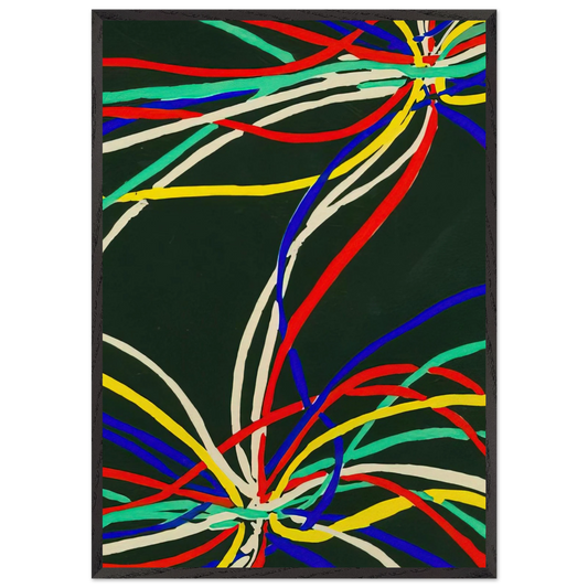 COMPOSITIONS COULEURS IDEES - Sonia Delaunay Framed Art Print – Black Wooden Frame - Default Title - -Framed Art Print