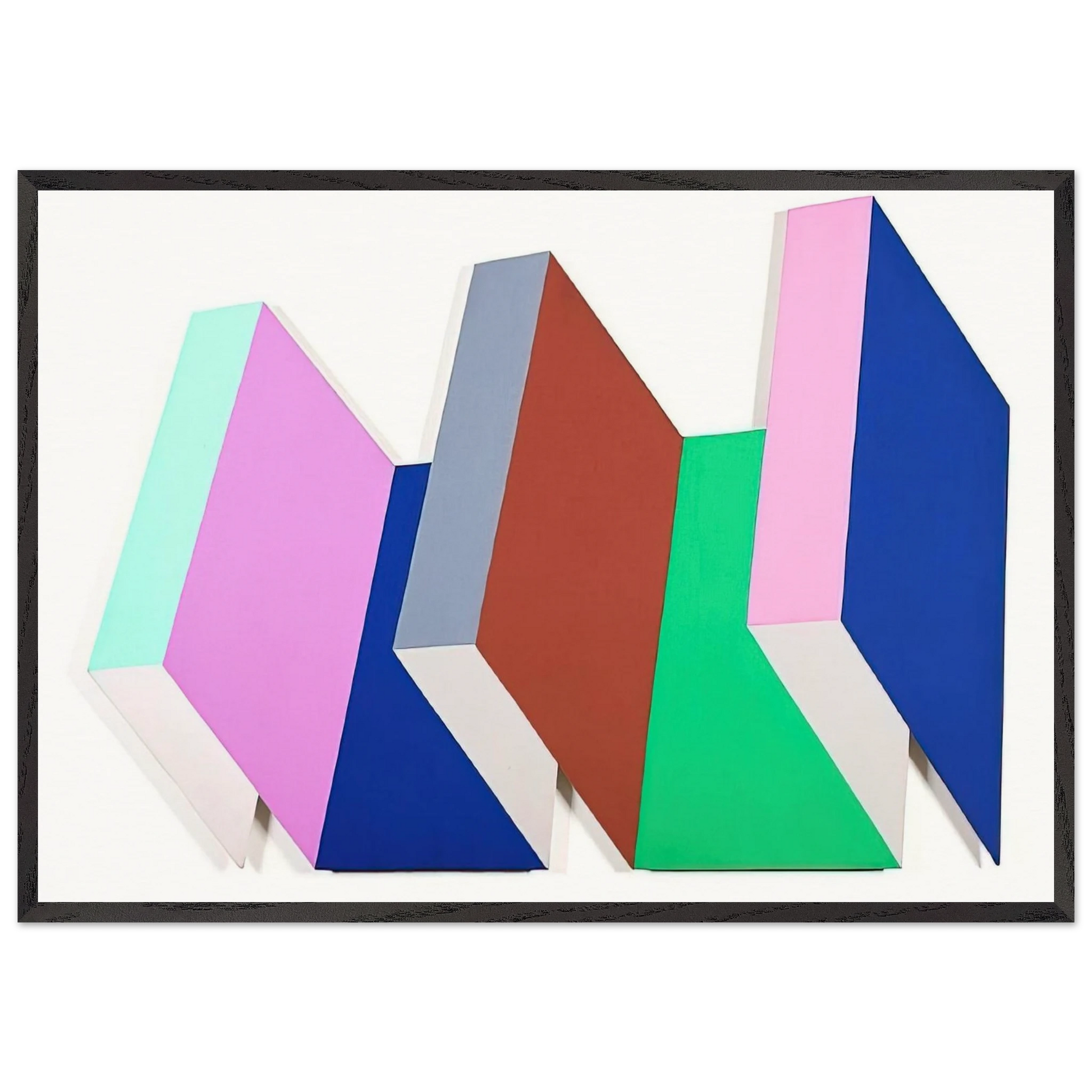 Fold One - 1968 - Thomas Downing Framed Art Print – Black Wooden Frame - Default Title - -Framed Art Print