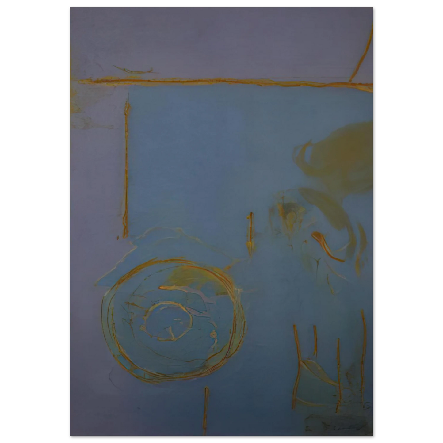 Helen Frankenthaler - Guadalupe - 1989 Wall art - 28x43  cm / XL (11x17 Inches) - Premium Wooden Framed Poster With Fine Art Paper - White frame