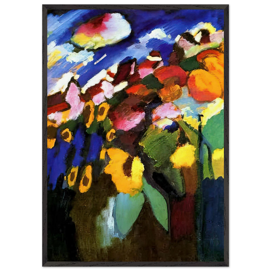 MURNAU GARDEN 1909 - Wassily Kandinsky Framed Art Print – Black Wooden Frame - Default Title - -Framed Art Print