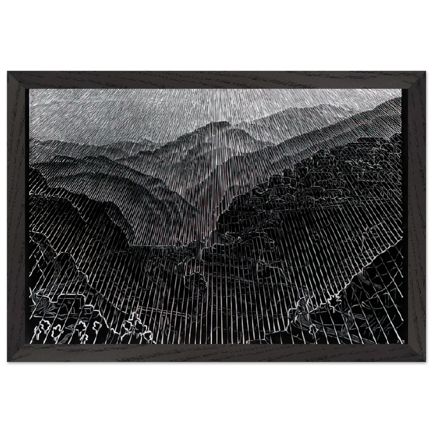 MC Escher - ROSSANO CALABRIA FEBRUARY 1931 1931 Wall Art - 21x29.7 cm / 8x12" - Premium Wooden Framed Poster With Fine Art Paper - Wood frame